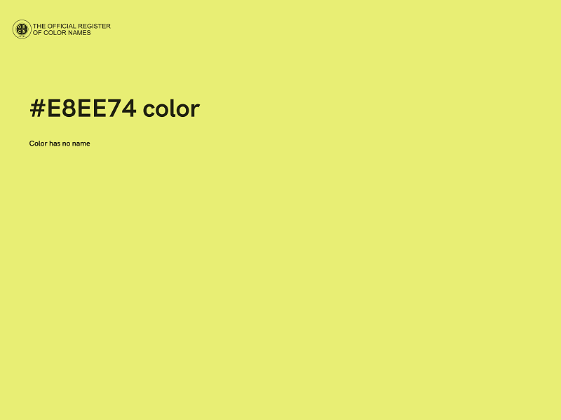 #E8EE74 color image