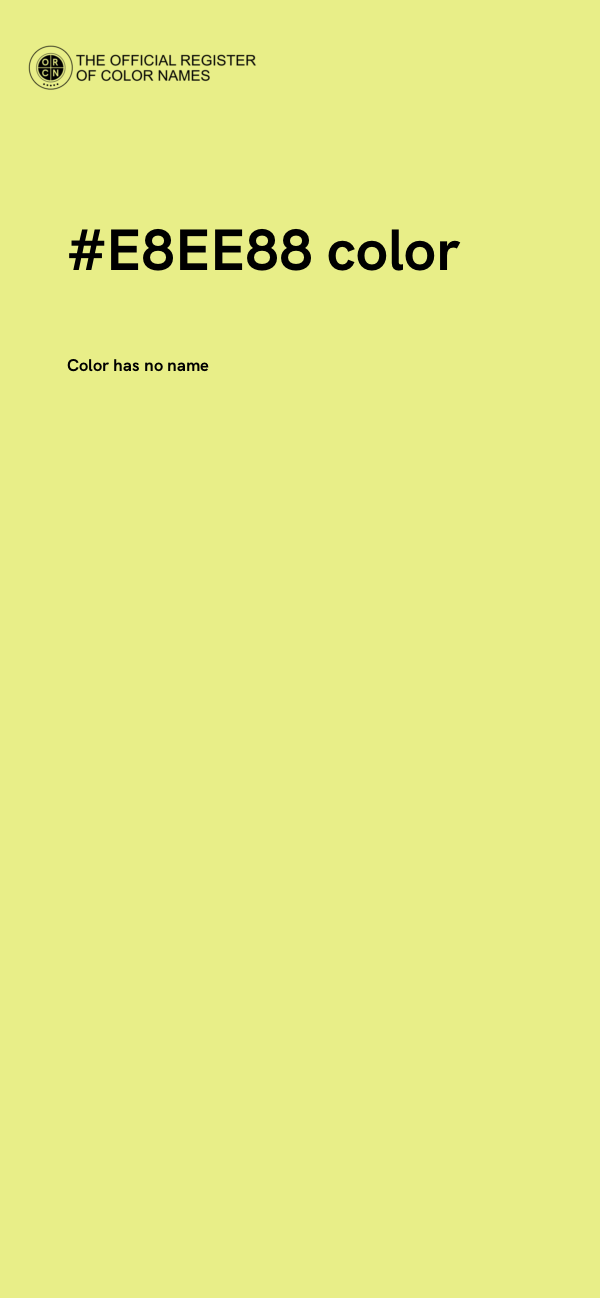 #E8EE88 color image