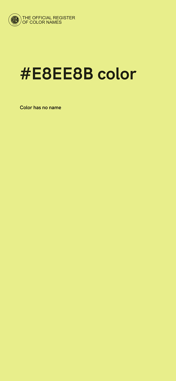 #E8EE8B color image