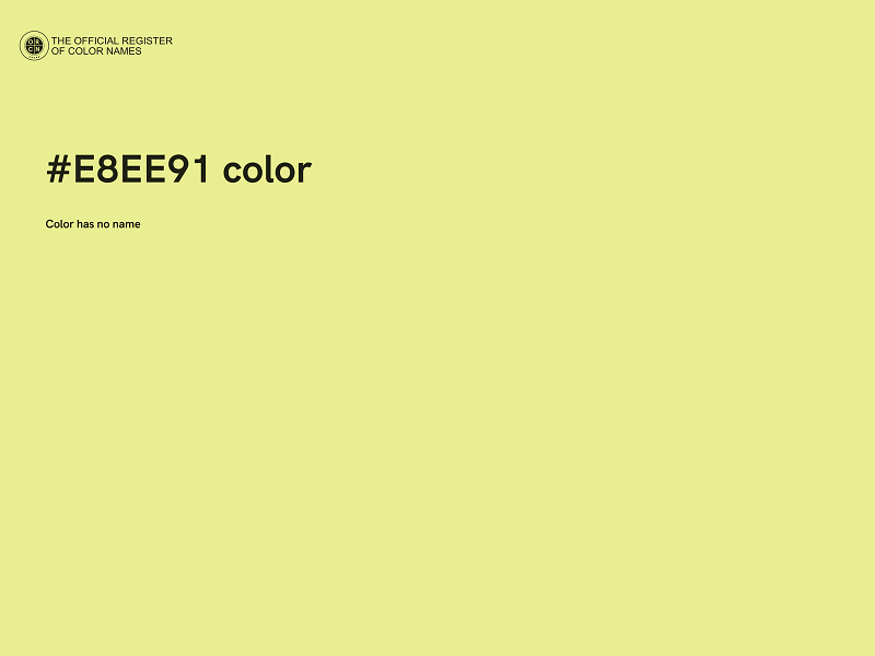 #E8EE91 color image
