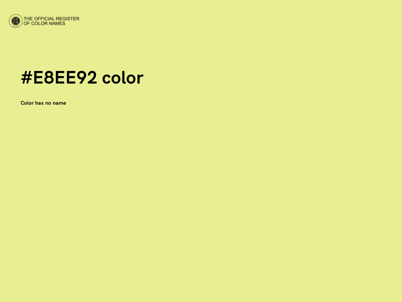 #E8EE92 color image