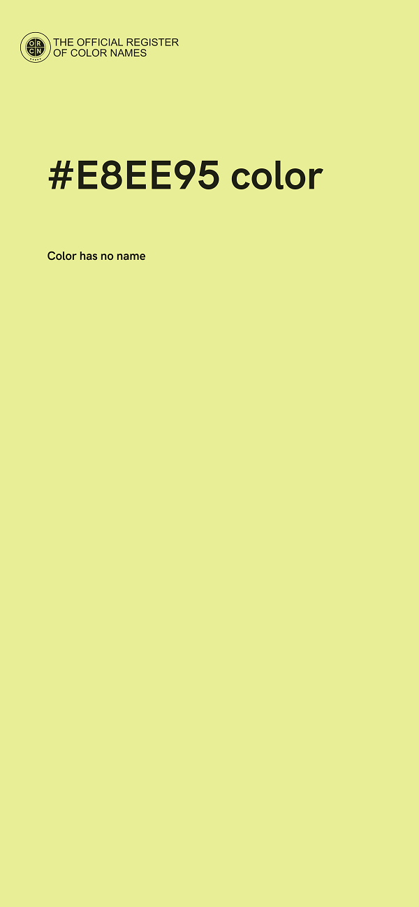 #E8EE95 color image