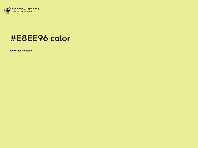 #E8EE96 color image