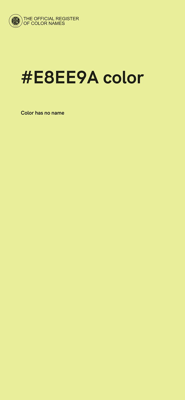 #E8EE9A color image