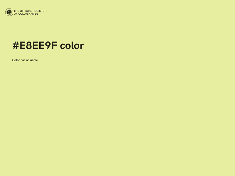 #E8EE9F color image