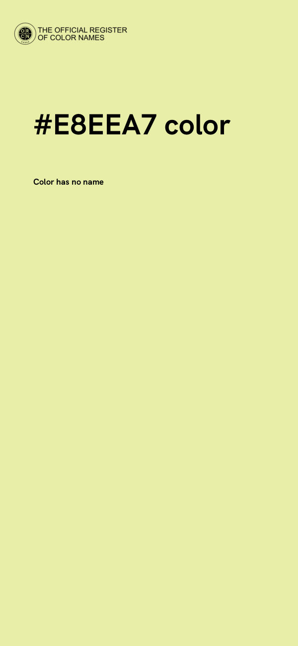 #E8EEA7 color image