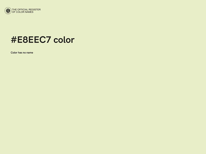 #E8EEC7 color image