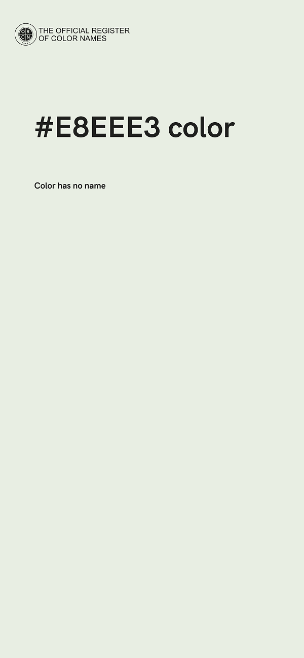 #E8EEE3 color image