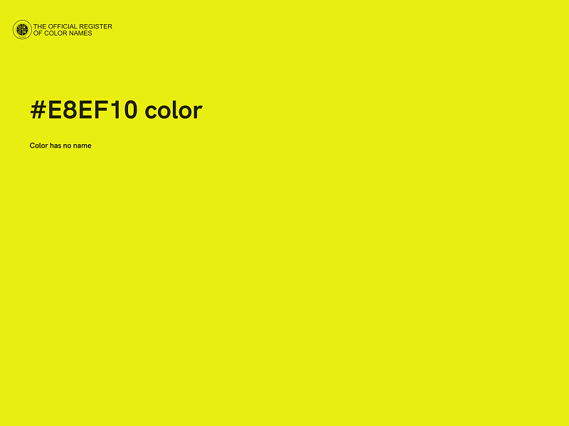 #E8EF10 color image
