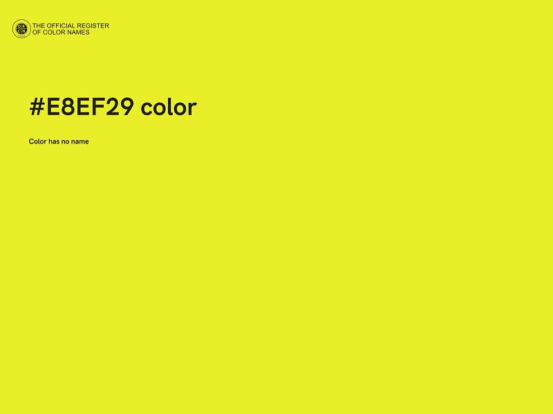 #E8EF29 color image