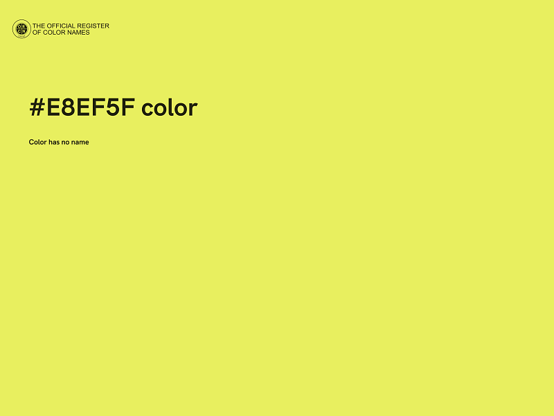 #E8EF5F color image