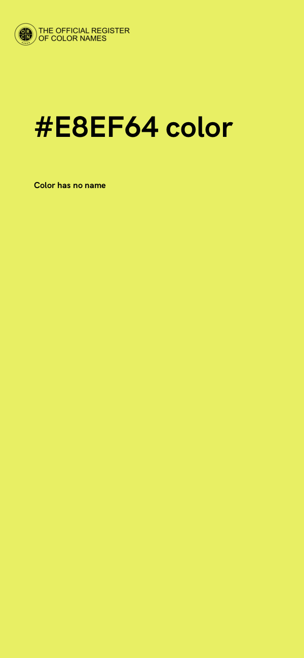 #E8EF64 color image