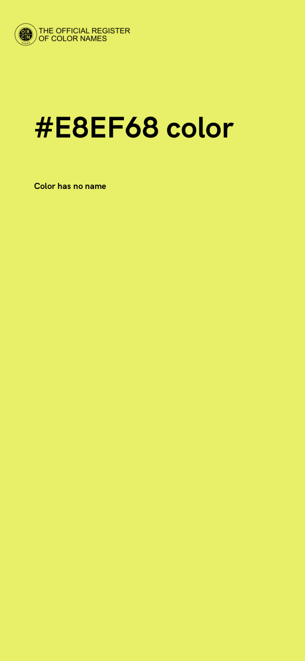 #E8EF68 color image