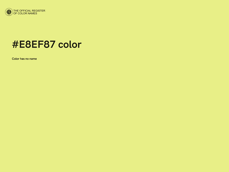 #E8EF87 color image