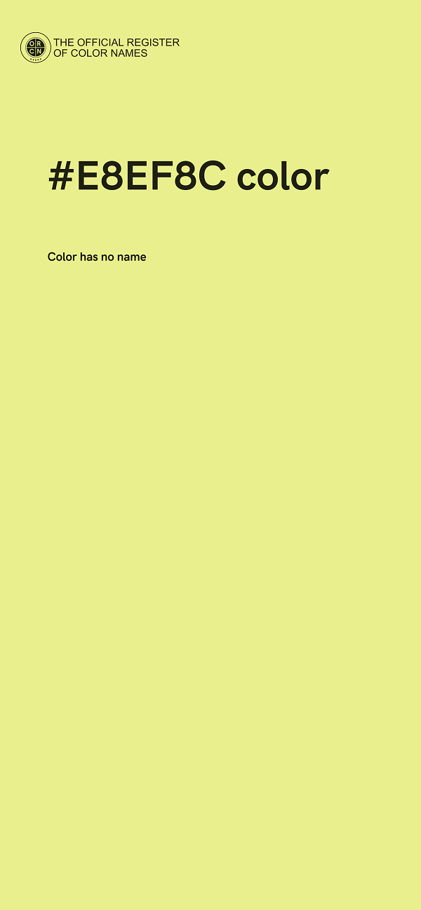 #E8EF8C color image