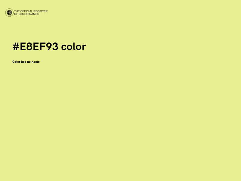 #E8EF93 color image