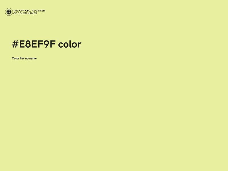 #E8EF9F color image