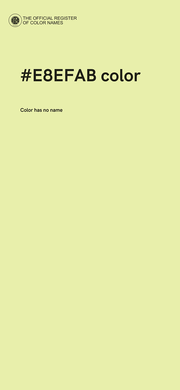 #E8EFAB color image