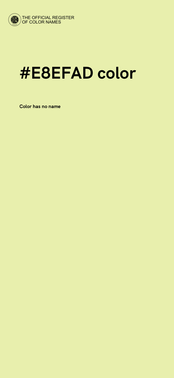 #E8EFAD color image