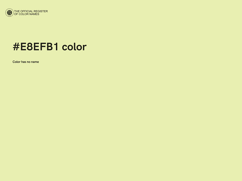 #E8EFB1 color image