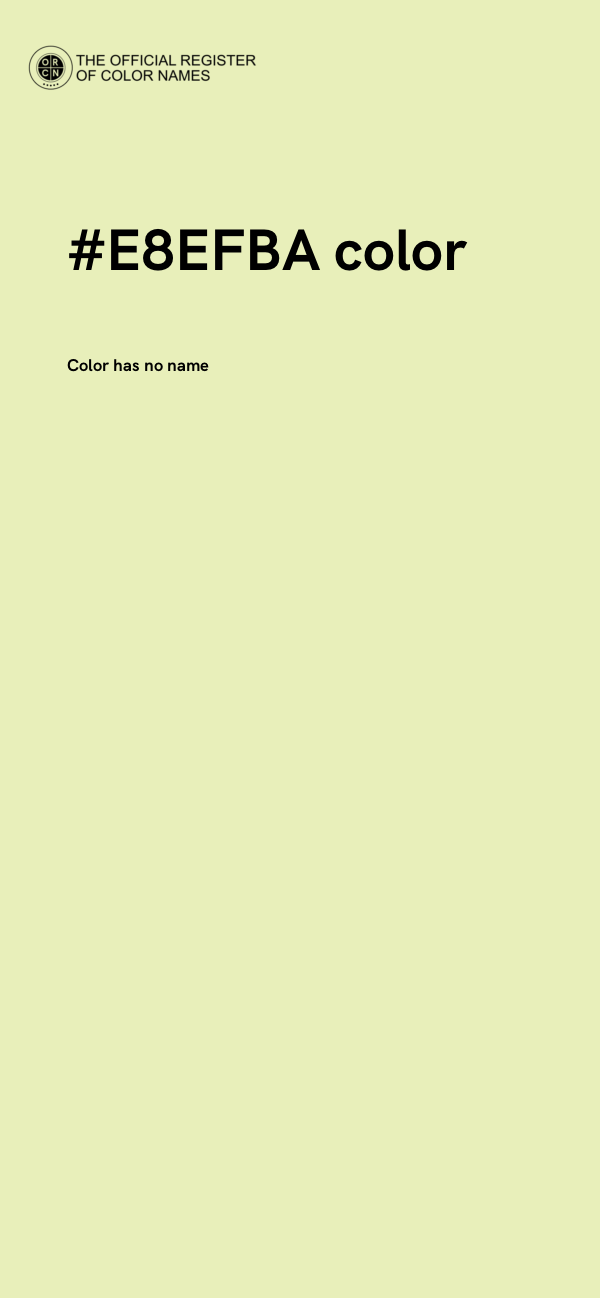 #E8EFBA color image