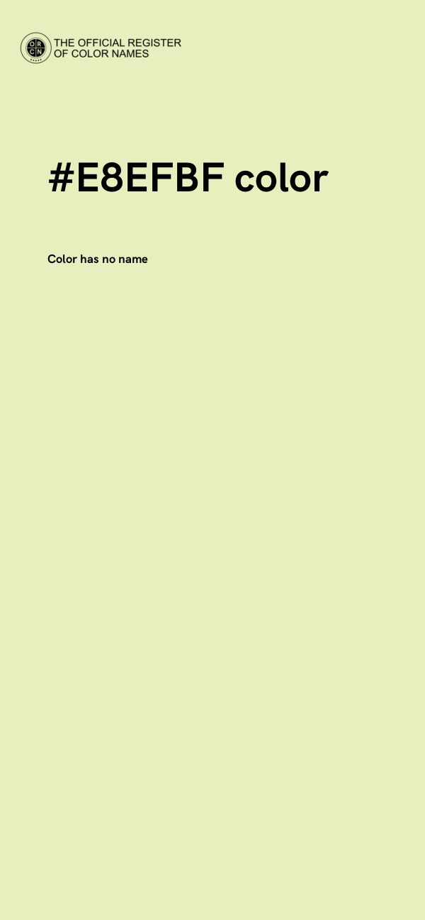 #E8EFBF color image