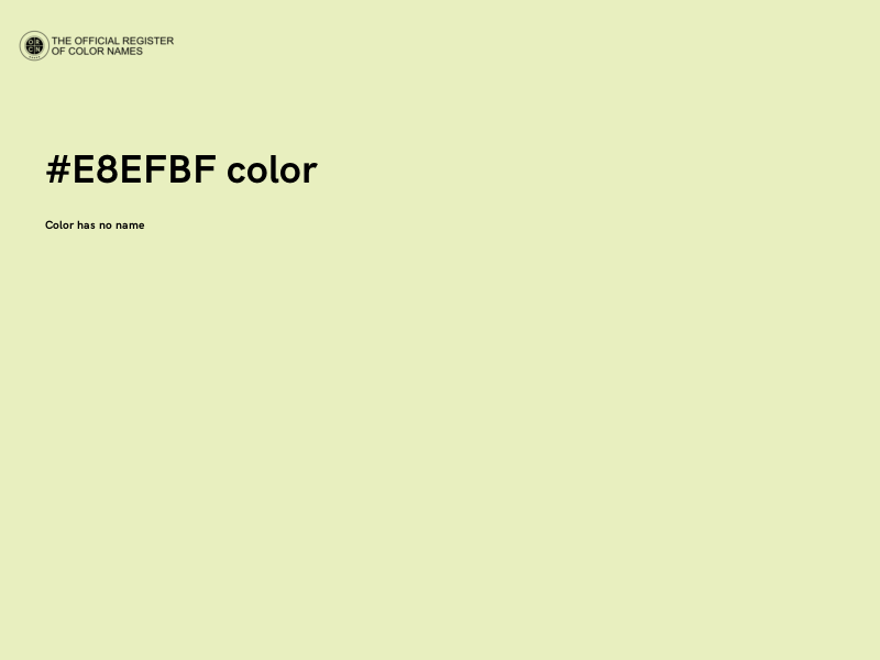 #E8EFBF color image