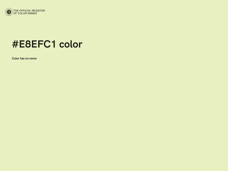 #E8EFC1 color image