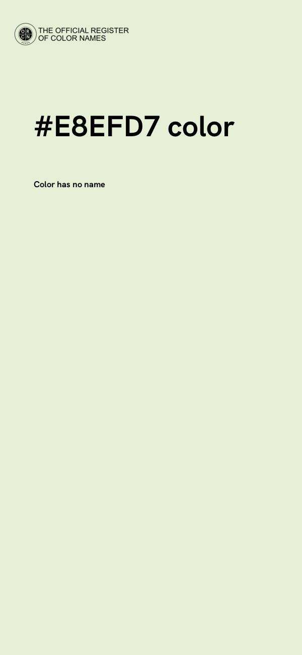 #E8EFD7 color image