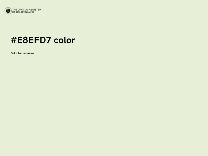 #E8EFD7 color image