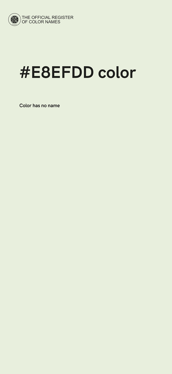 #E8EFDD color image