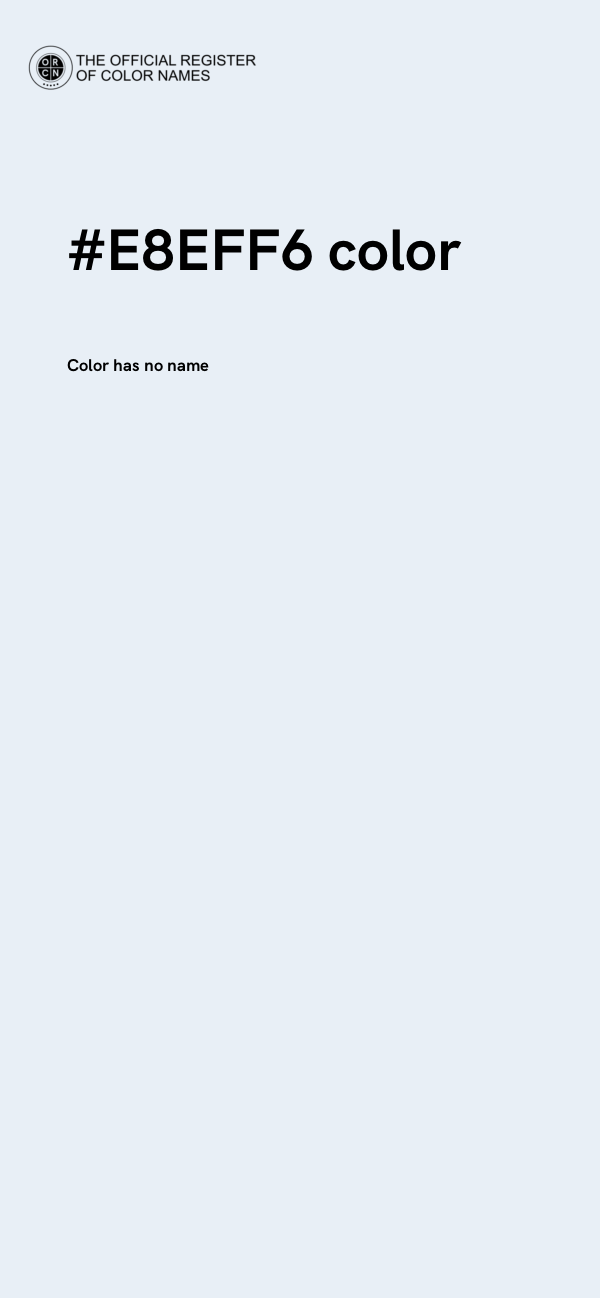 #E8EFF6 color image