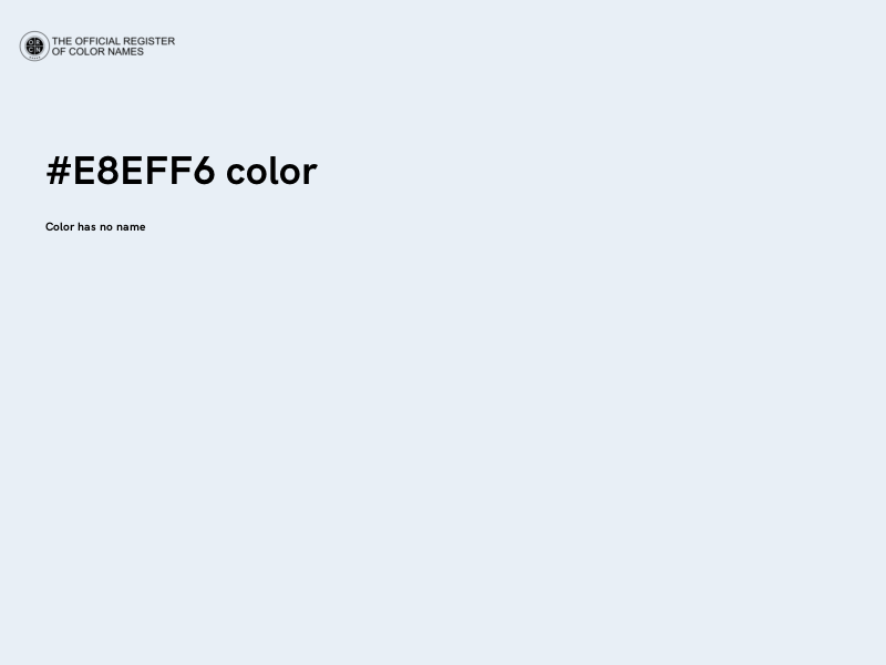 #E8EFF6 color image