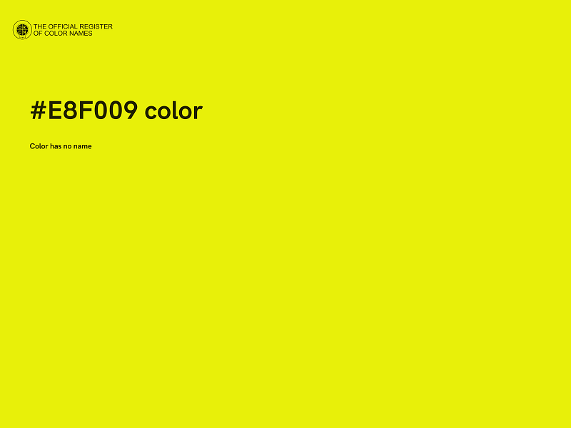 #E8F009 color image
