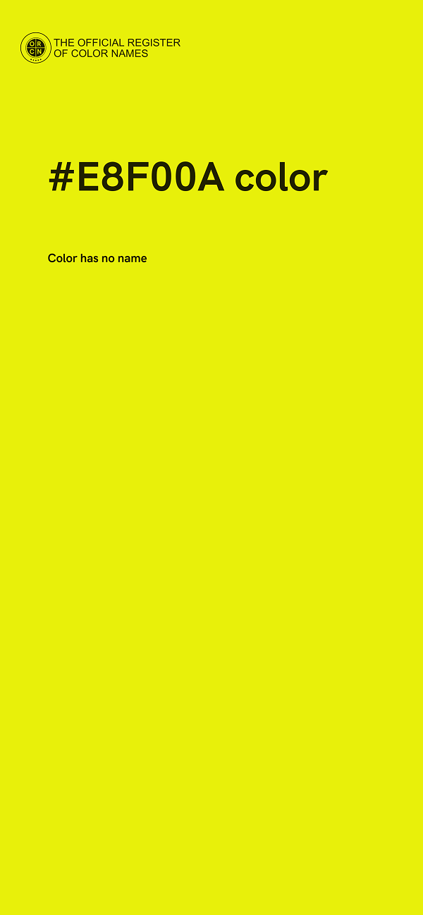#E8F00A color image
