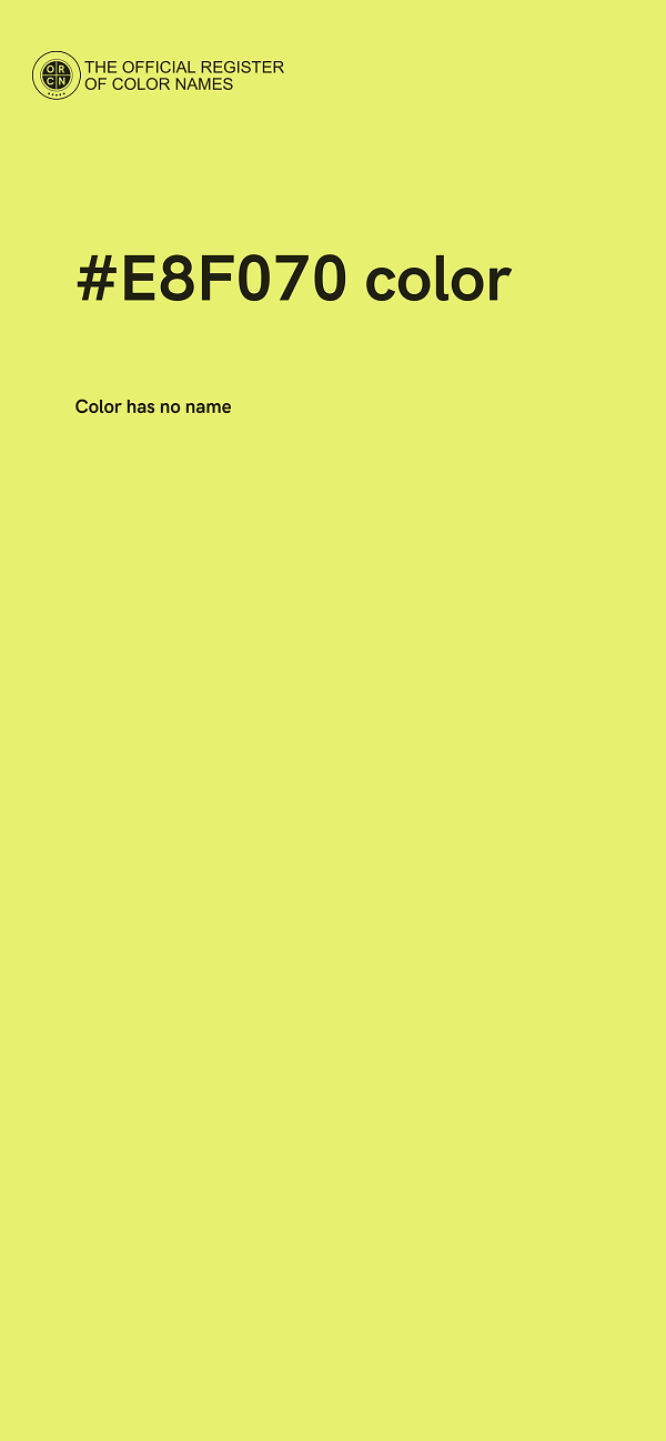 #E8F070 color image