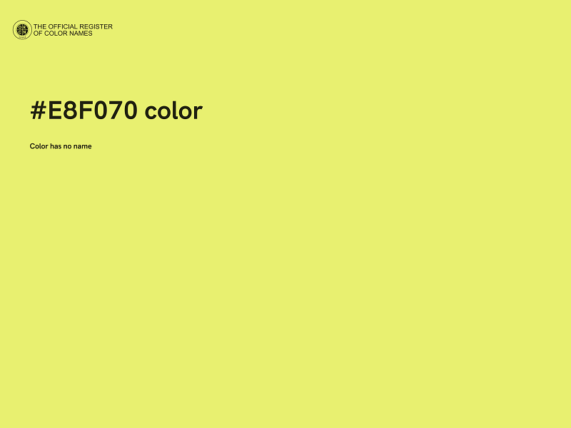#E8F070 color image