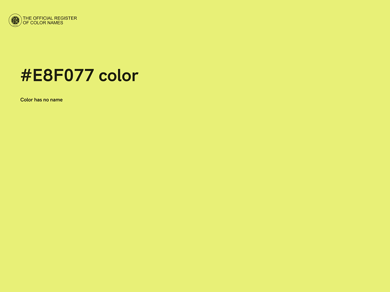 #E8F077 color image