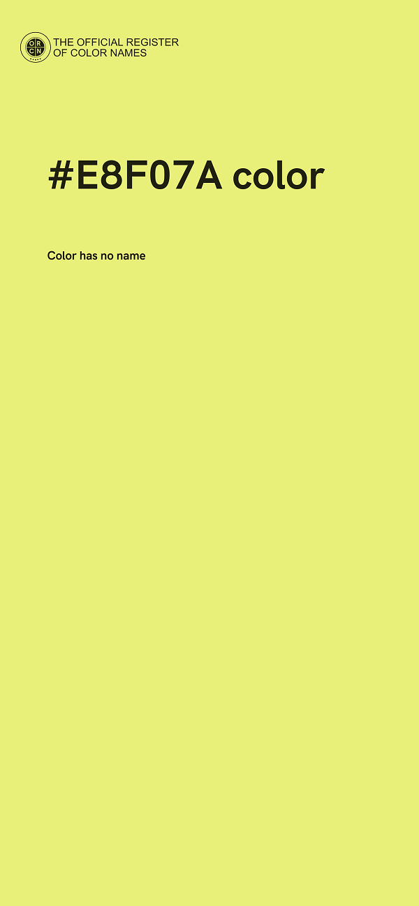 #E8F07A color image