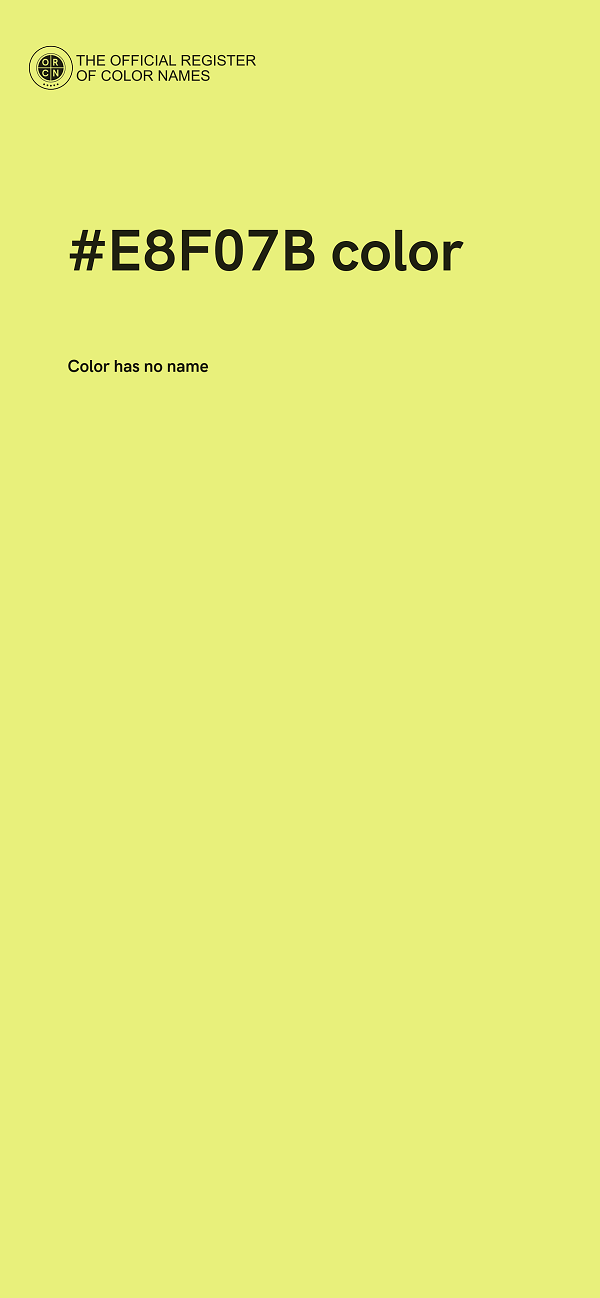 #E8F07B color image