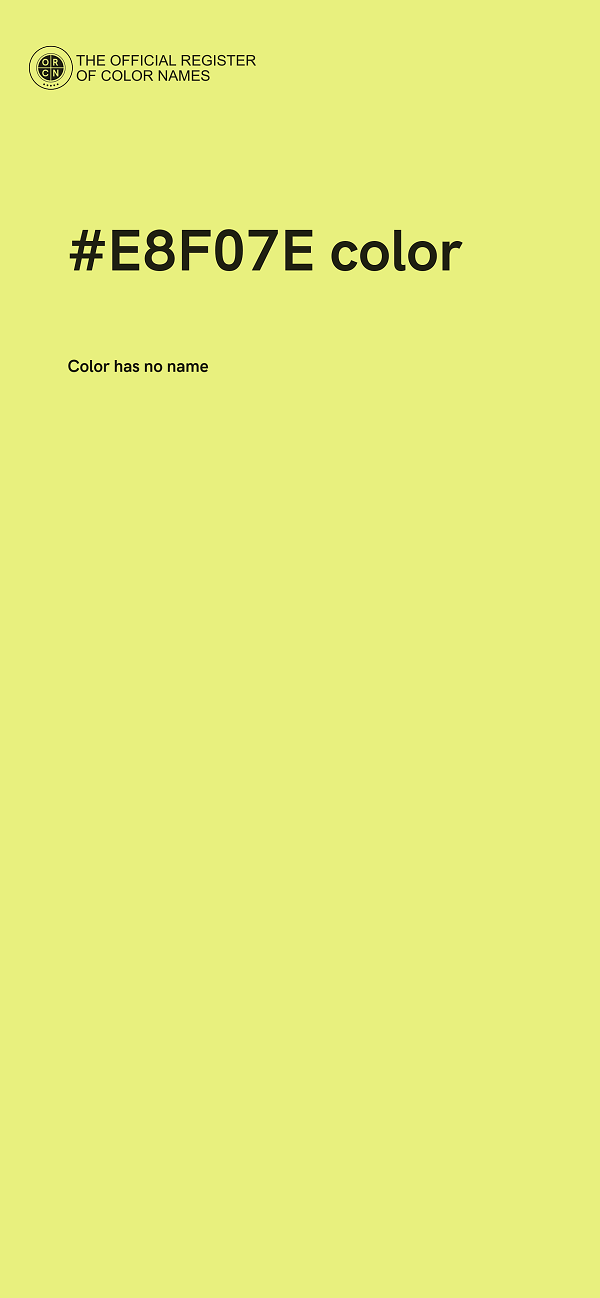 #E8F07E color image
