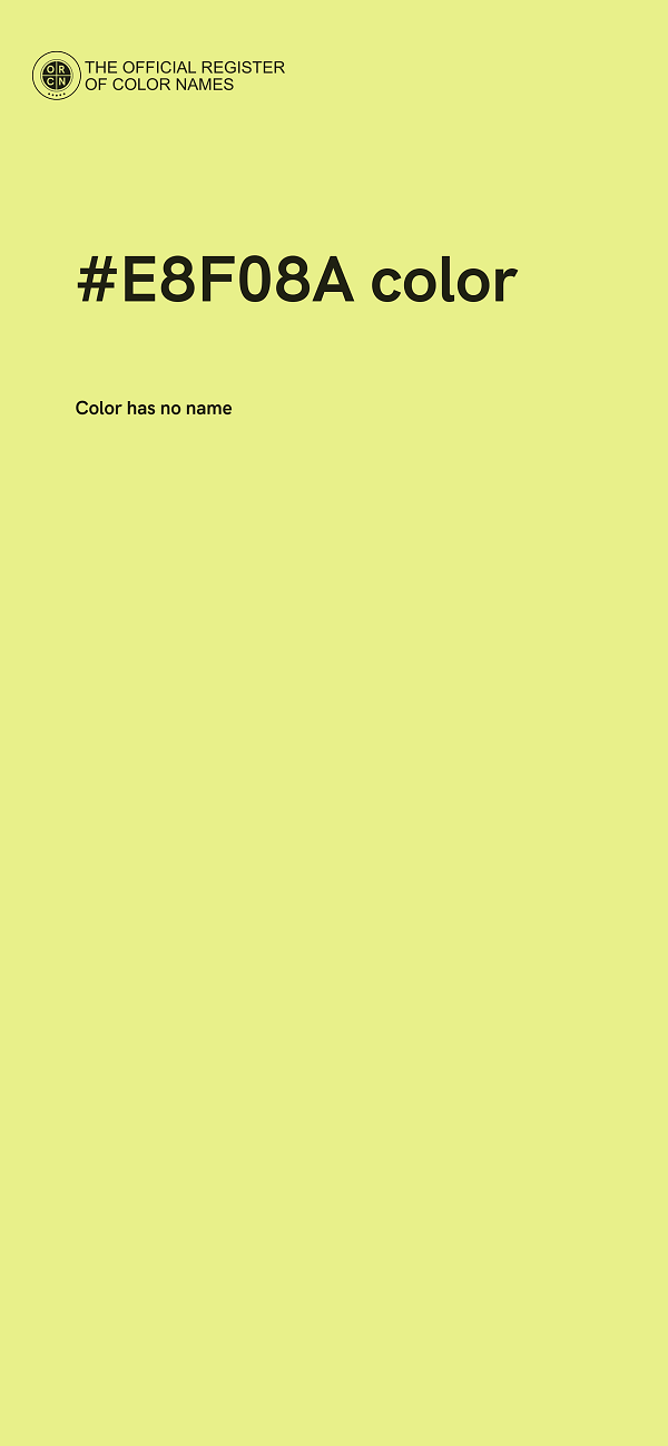 #E8F08A color image