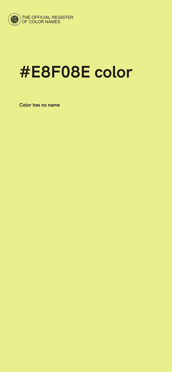 #E8F08E color image