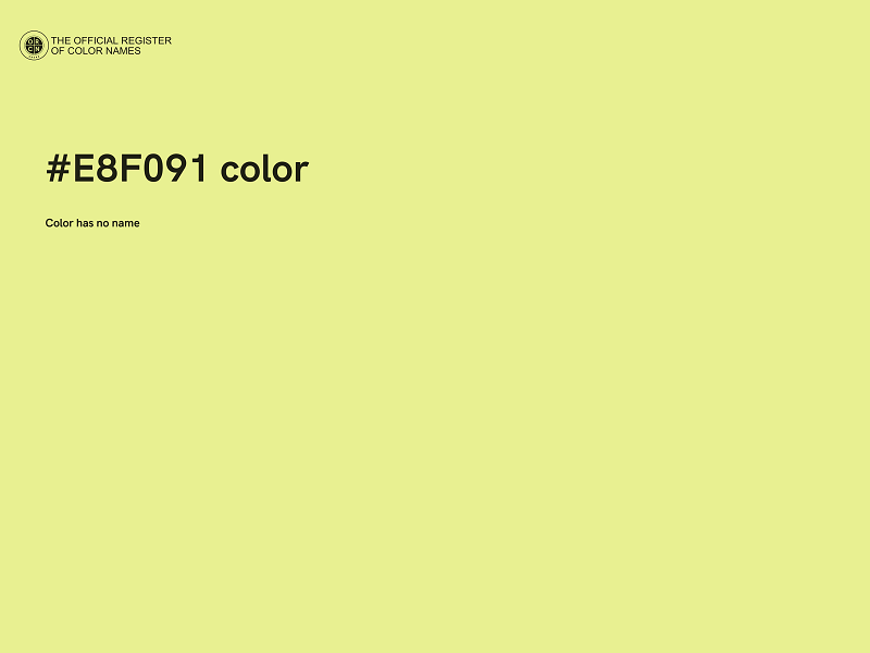 #E8F091 color image