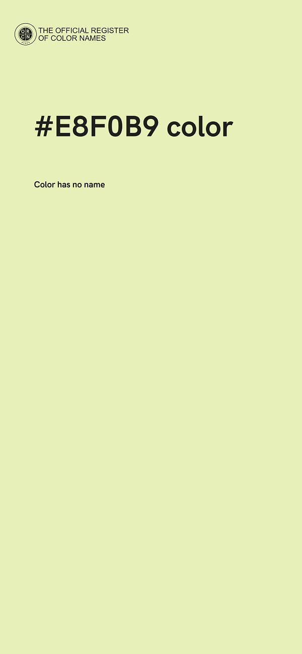 #E8F0B9 color image