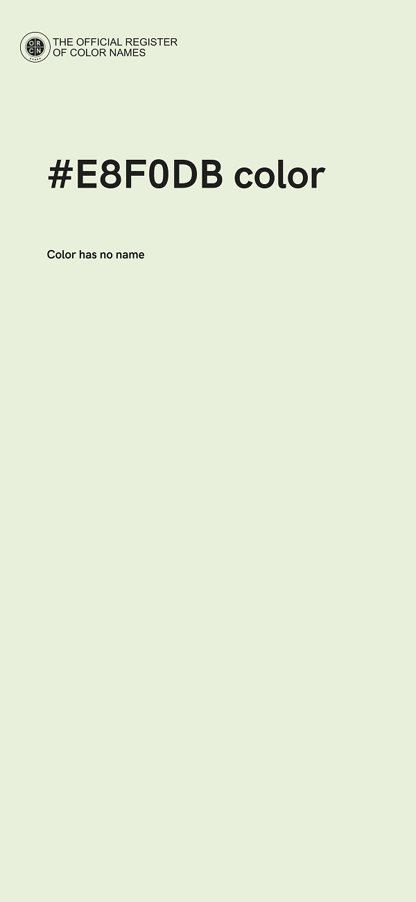#E8F0DB color image