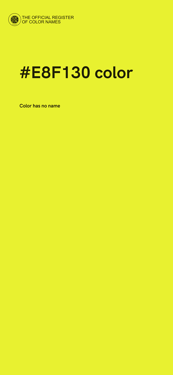 #E8F130 color image