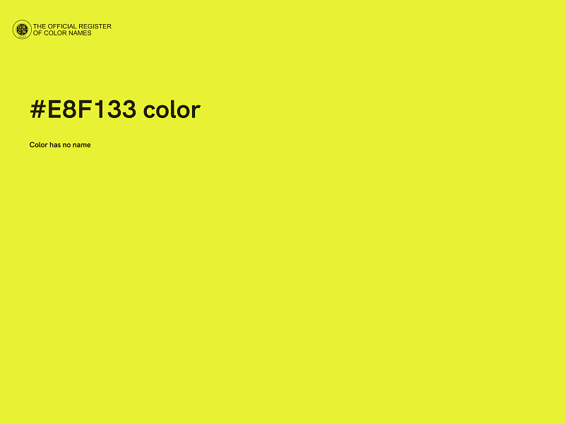 #E8F133 color image