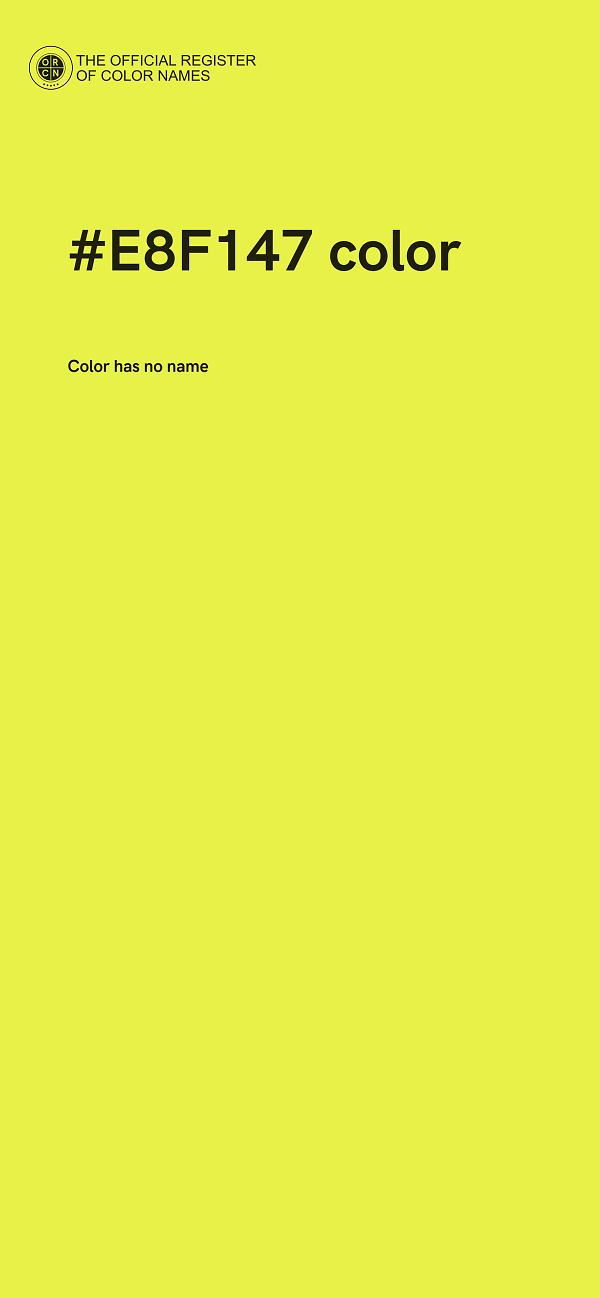 #E8F147 color image
