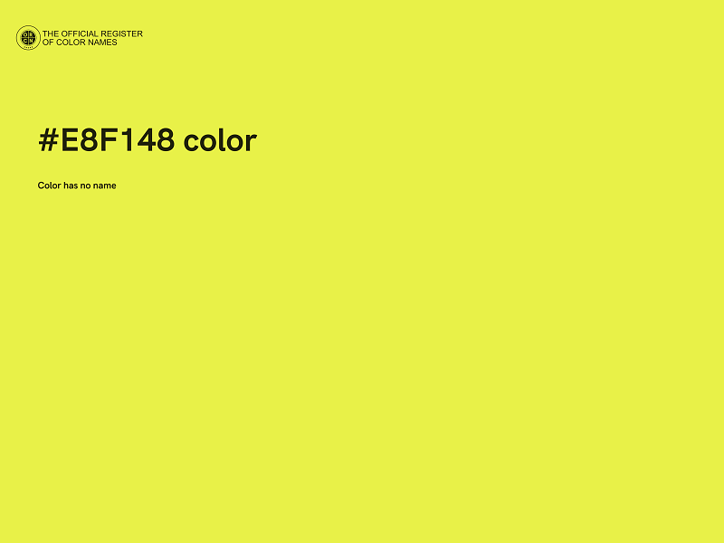 #E8F148 color image